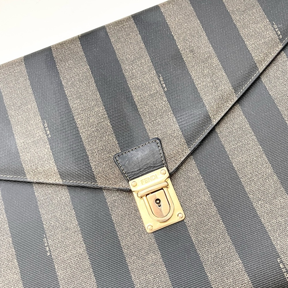 Authentic FENDI Document Envelope Pequin Canvas - Picture 2 of 8